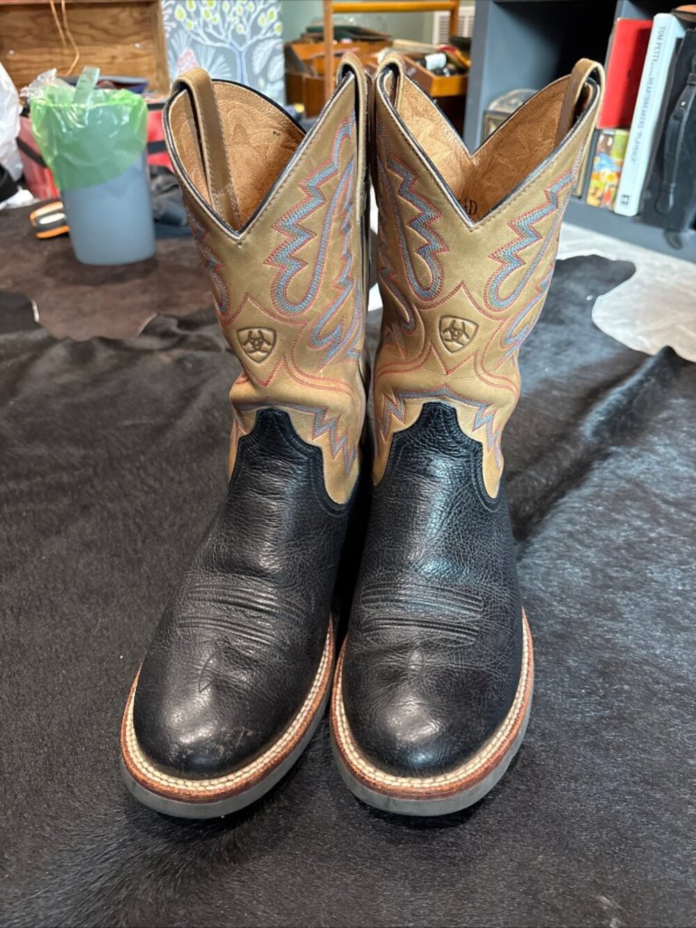 Ariat Western Boot Black/Tan 11.5D